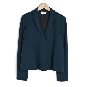 ba&sh Castel Dark Blue Green Wool Blend Blazer Size‎ 2